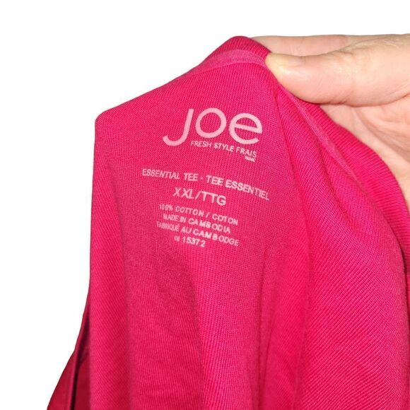 2/$20 Joe Fresh Pink Plain Top Tee T-shirt Size: 2XL - Picture 4 of 4